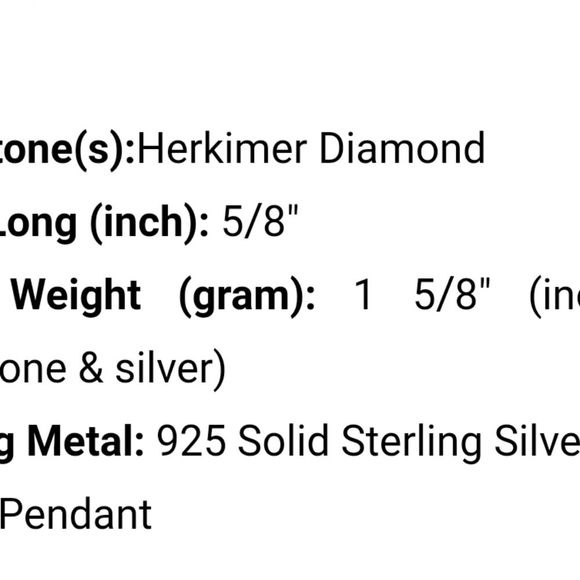 🎀Clearance🎀 GENUINE HERKIMER DIAMOND NECKLACE .925 Sterling silver. Handmade - Picture 3 of 6